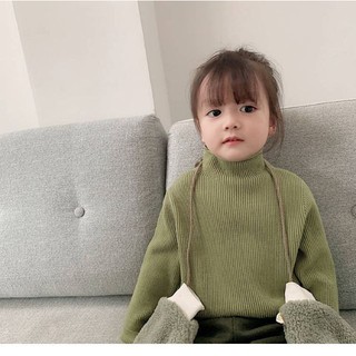 Áo len cổ 3 phân bé gái siêu đẹp NA9