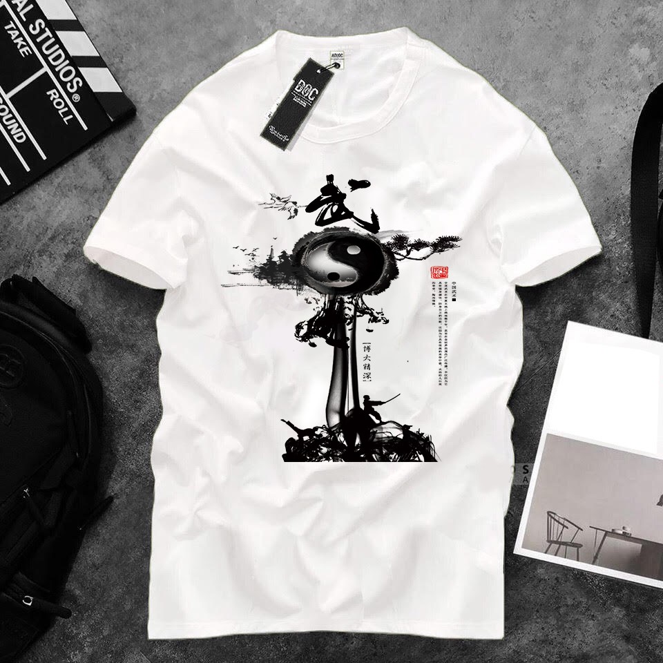 Áo thun Cotton Unisex - Âm Dương - Võ thuật và biểu tượng âm dương