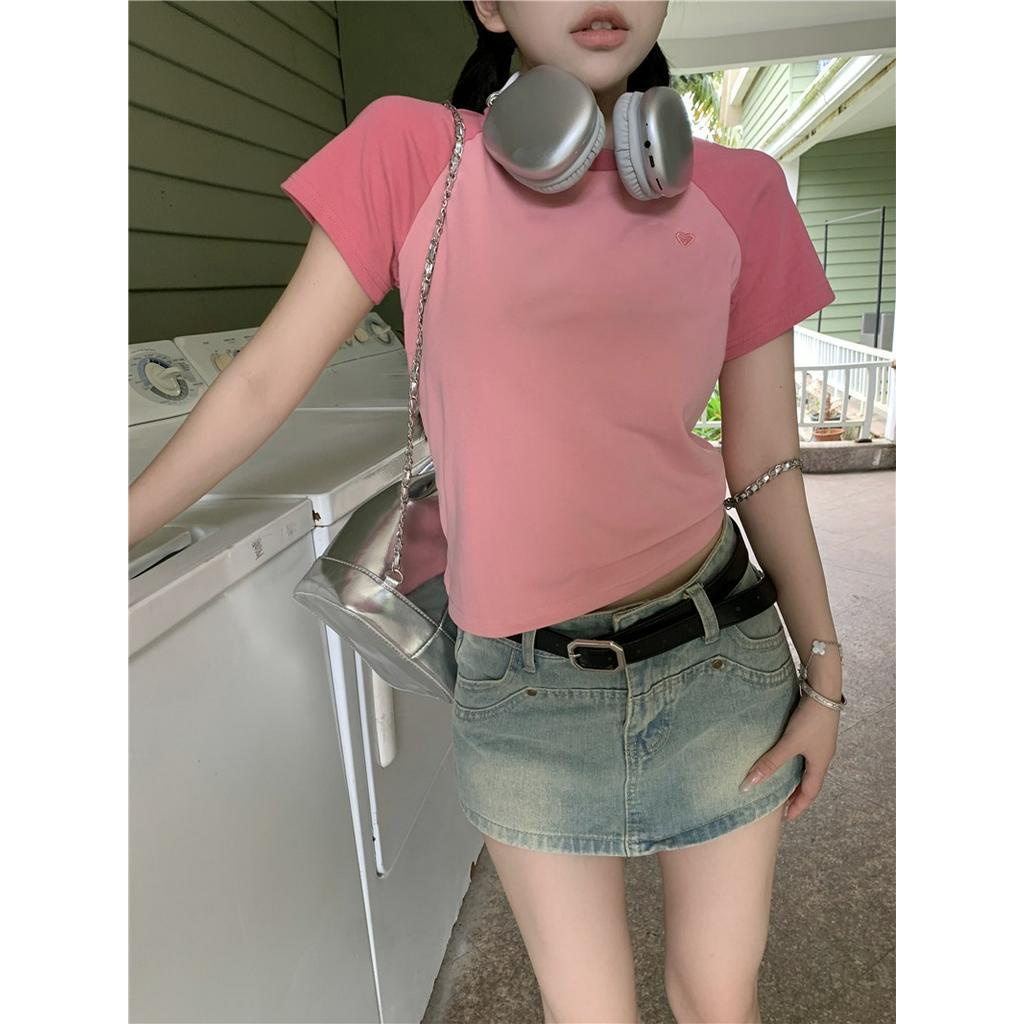 Áo Thun Dáng Ôm Màu Sắc Tương Phản Thời Trang 63184