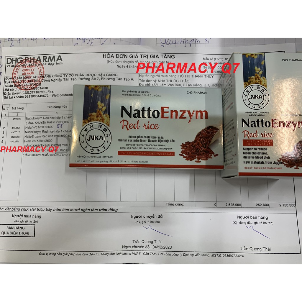 ✅[CHÍNH HÃNG] NATTOENZYM H20V NATTO ENZYM RED RICE NGUYÊN LIỆU NHẬT BẢN GIẢM CHOLESTEROL MÁU, LÀM TAN CỤC MÁU ĐÔNG