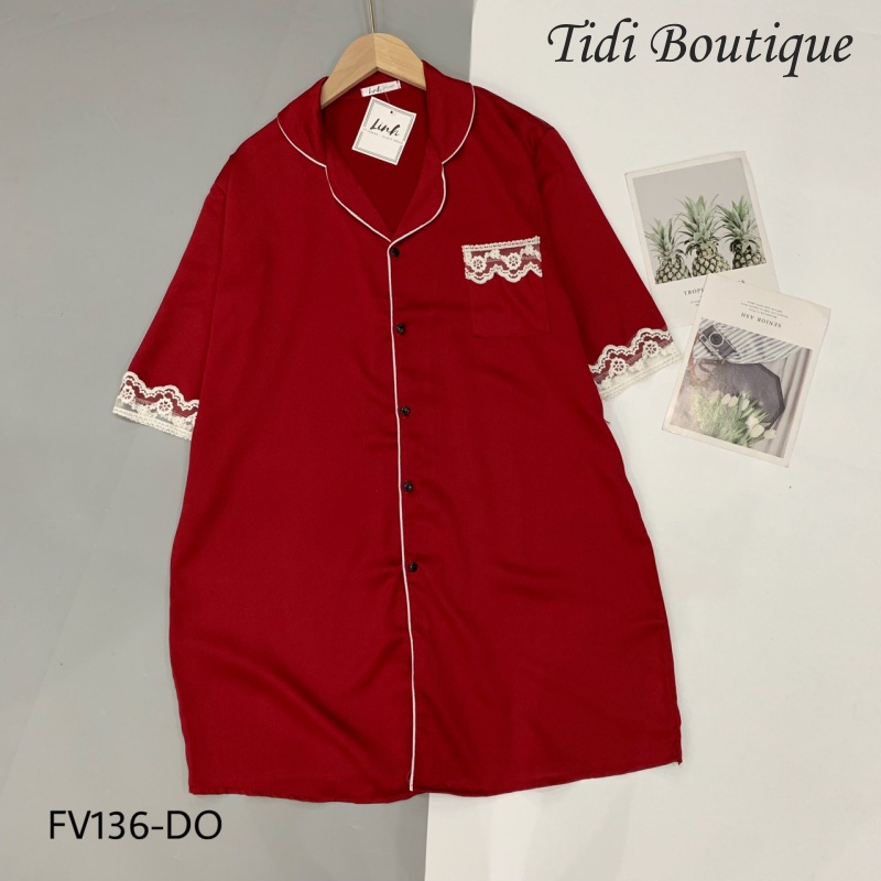 Đầm ngủ lụa Satin cổ pijama dáng suông trơn nhiều màu phối ren chất mát lịm🍀[HÀNG ĐẸP CHUẨN][ẢNH THẬT +VIDEO] | BigBuy360 - bigbuy360.vn