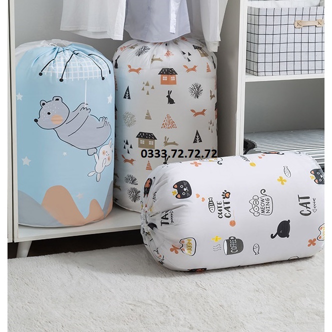 Nhựa sinh học tự hủy - Túi đựng quần áo chăn màn không thấm nước, đựng đồ đa năng