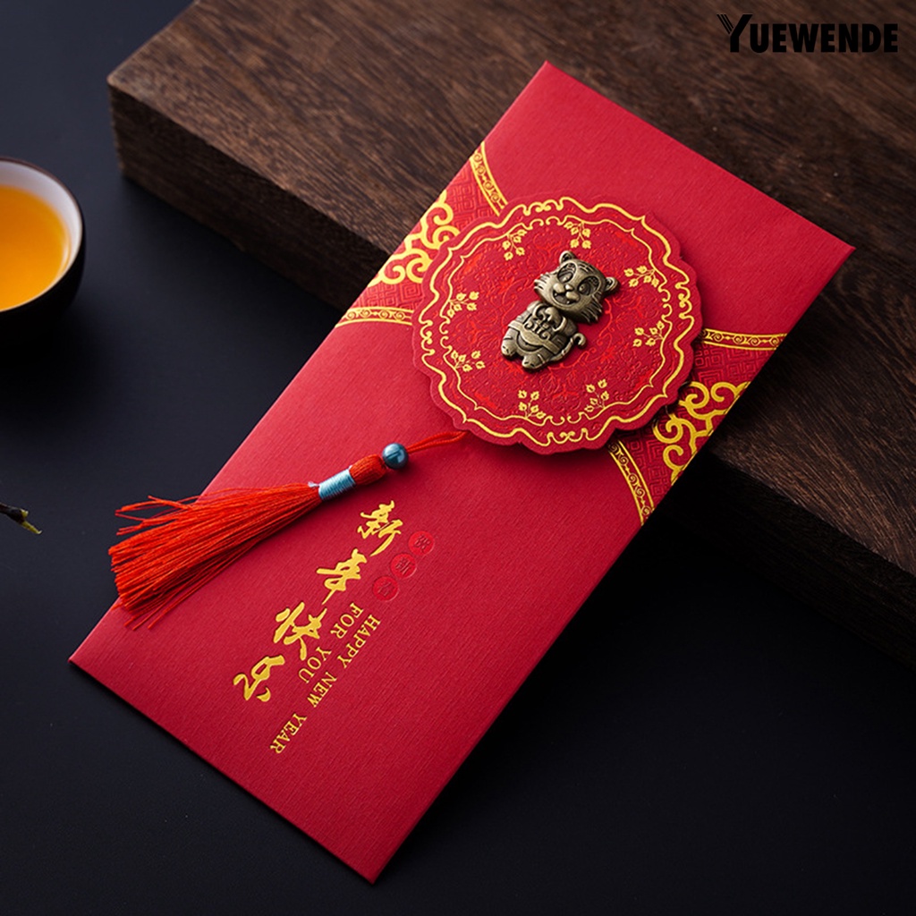 Set 2 bao lì xì đỏ truyền thống Trung Hoa 2022
