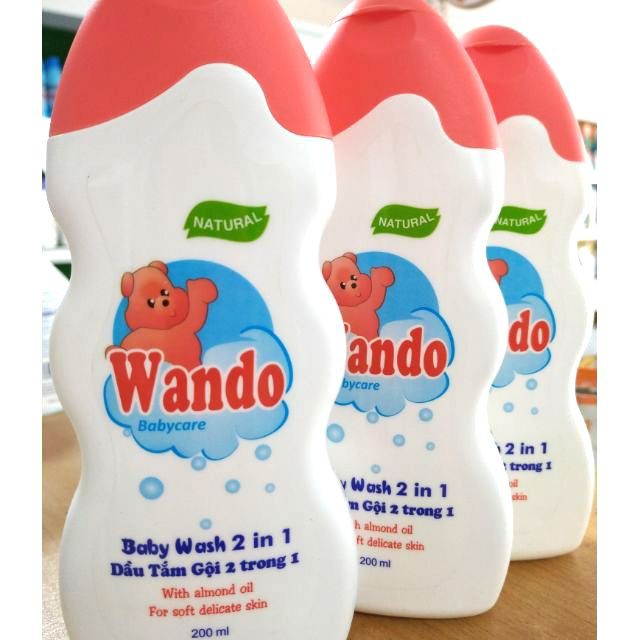 Sữa tắm gội 2 trong 1 cho bé Wando 200 ml