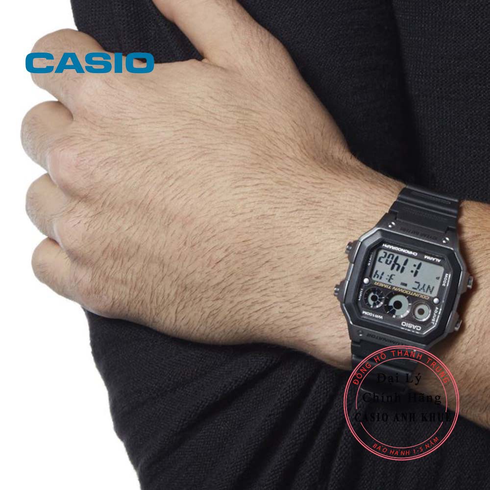 Đồng hồ Nam Casio WorldTime AE-1300WH-8AVDF dây nhựa