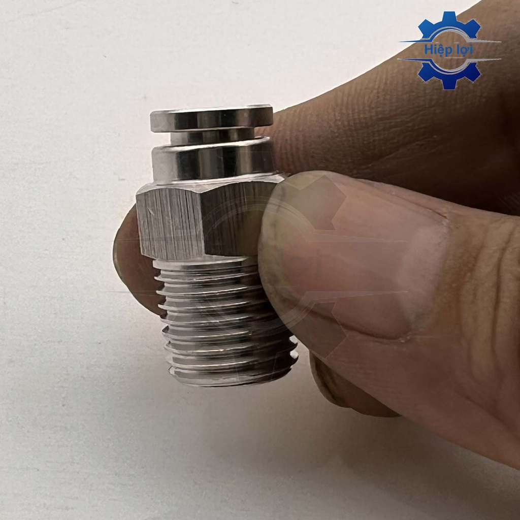Nối khí nén inox IPC - nối thẳng khí nén 1 đầu ren ngoài 1 đầu ống - cút nối hơi