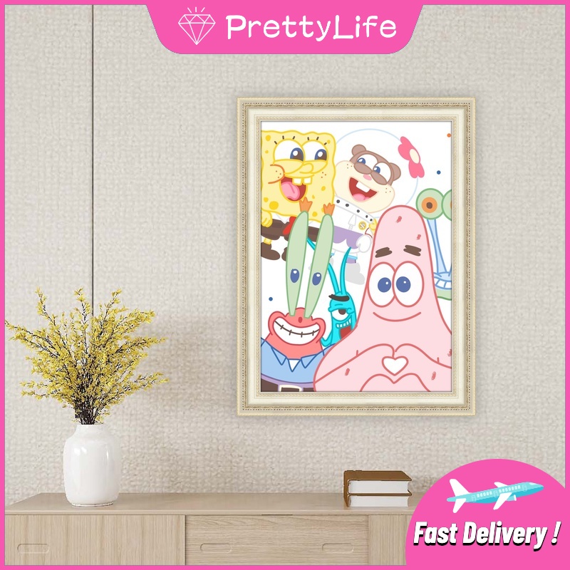 Bộ Tranh Đính Đá 5D Tự Làm 30x40cm/40x50cm Hình Chuột Mickey Trang Trí Nhà Cửa