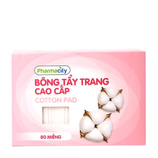 Bông tẩy trang cao cấp Pharmacity (80 miếng/hộp)