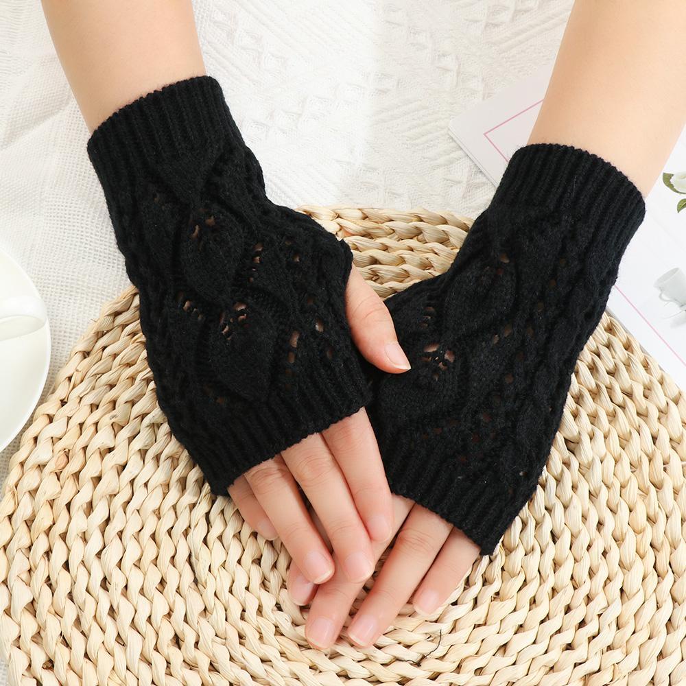 ME Găng Tay Len Hở Ngón Giữ Ấm