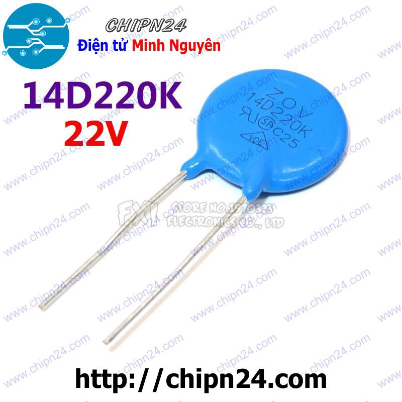 [5 CON] Tụ chống sét Varistor 14D220K 14D 22V