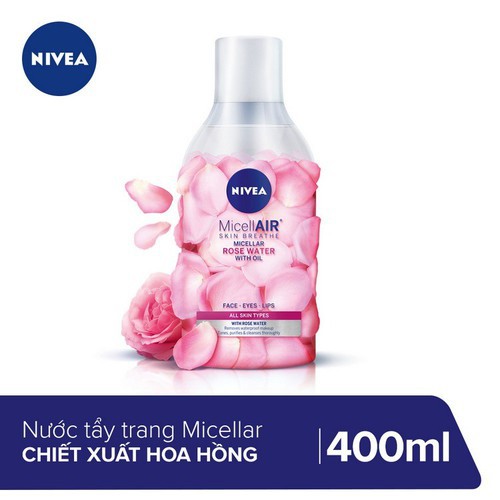 Nước Tẩy Trang Nivea Chiết Xuất Hoa Hồng 400ml - MicellAIR Skin Breathe Micellar Rose Water