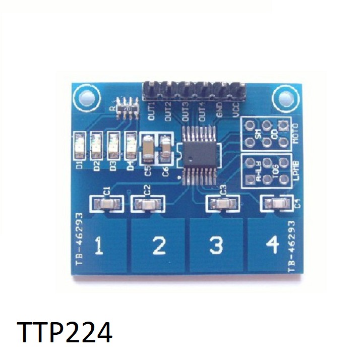 Module Bàn Phím Cảm Ứng Chạm 4 kênh TTP224 - (1F4 - 1)