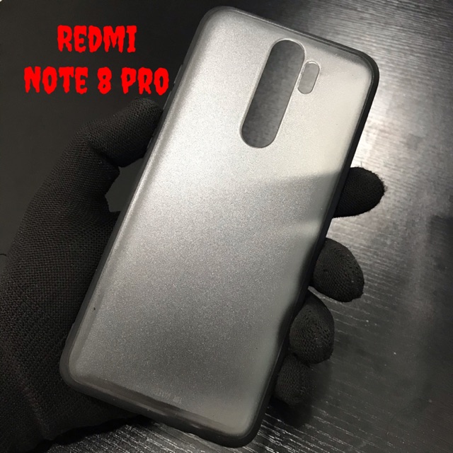 Ốp Lưng Redmi Note 8 Pro Lưng Cứng Trong Nhám Viền Dẻo Phôi In