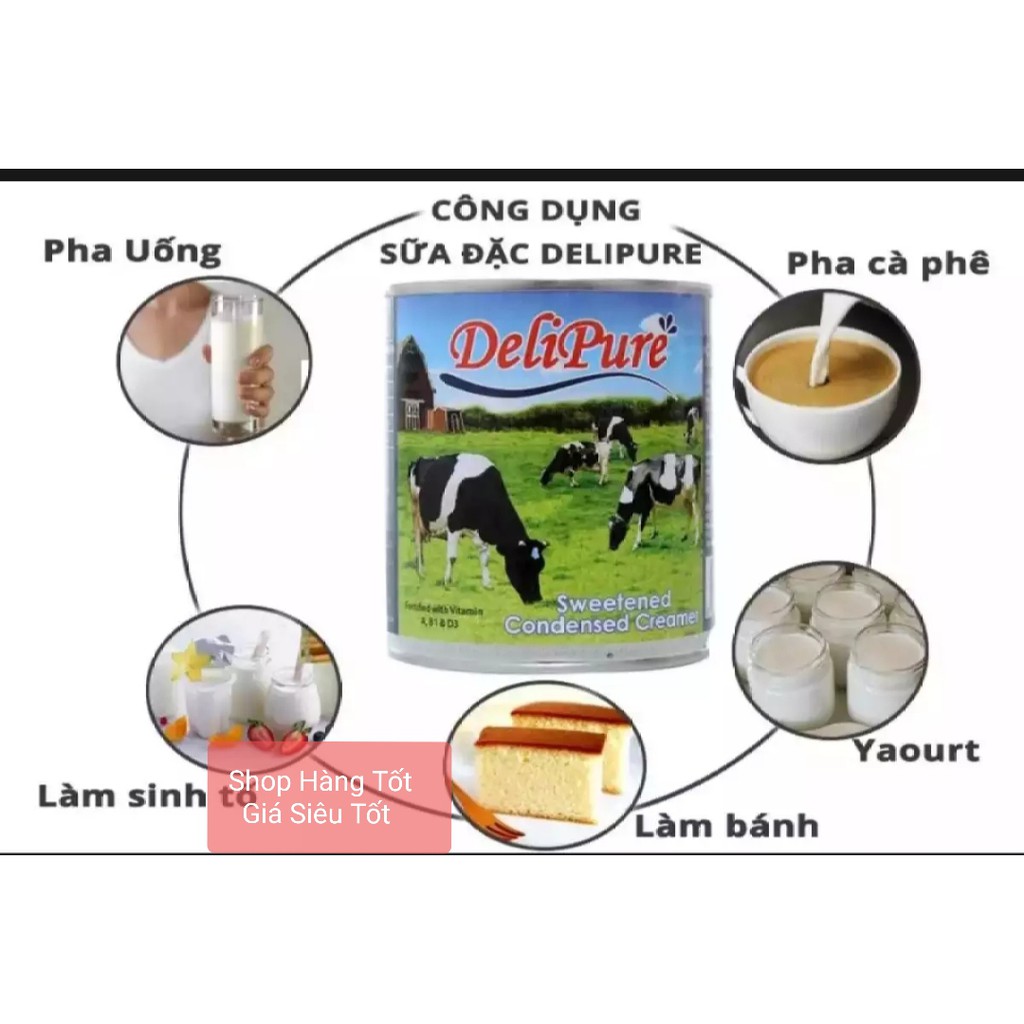 [combo 10 lon) sữa đặc có đường Delipure 380g/lon ( nhập khẩu tứ Malaysia)