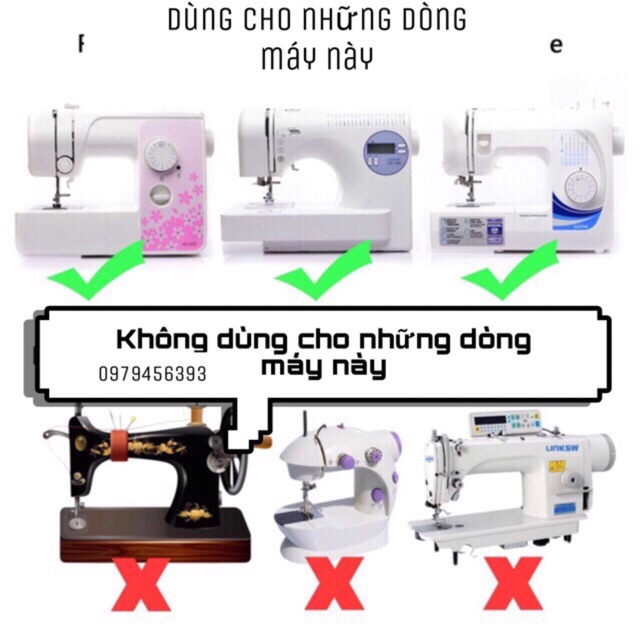 Bộ 16 chân vịt máy may gia đình- có hộp như hình