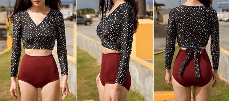 Bộ đồ bơi 2 mảnh ngàn sao huyền bí cùng hoàng hôn đỏ rực rỡ, sự kết hợp nhã nhặn đẹp sang chảnh quý phái | BigBuy360 - bigbuy360.vn