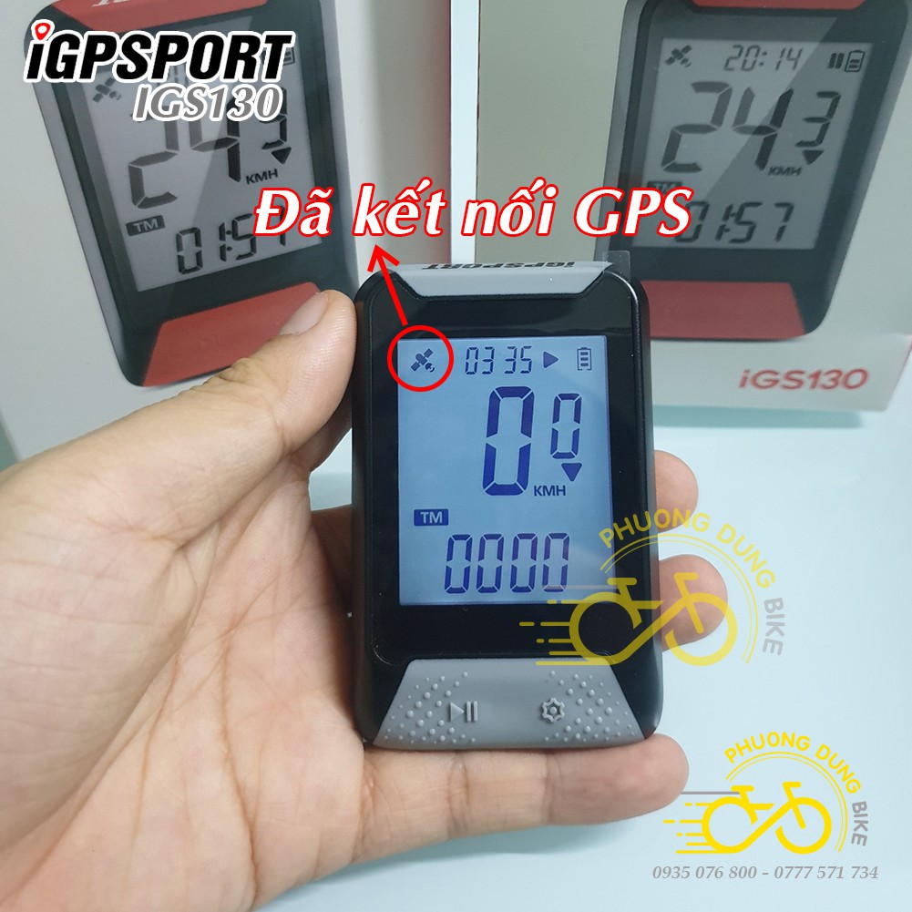 Đồng hồ đo tốc độ xe đạp định vị vệ tinh GPS IGPSPORT IGS130