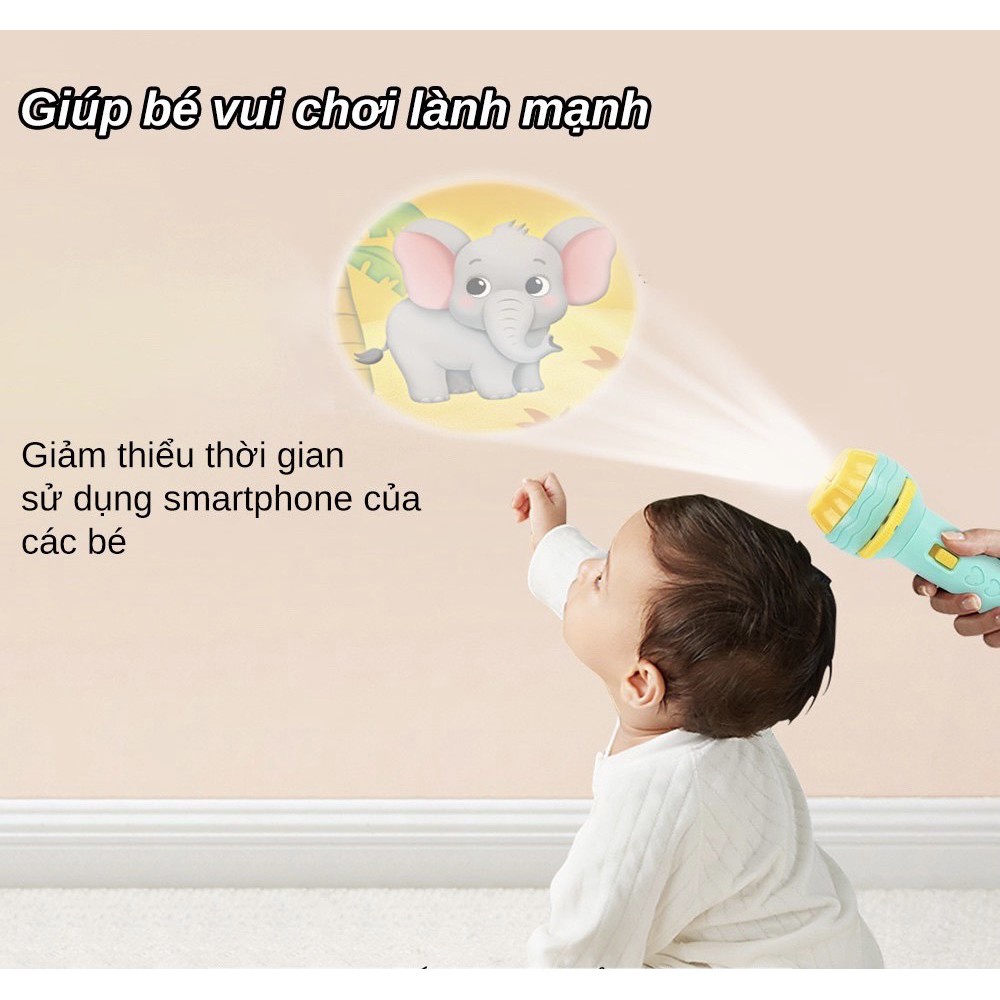 Đèn pin chiếu hình cho bé 80 hình động vật rất đáng yêu sắc nét