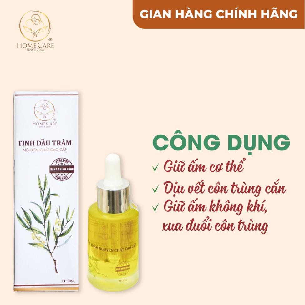 Tinh dầu tràm nguyên chất 100% Home Care giữ ấm tránh gió, xua đuổi côn trùng, bảo vệ hệ hô hấp cho bé và gia đình
