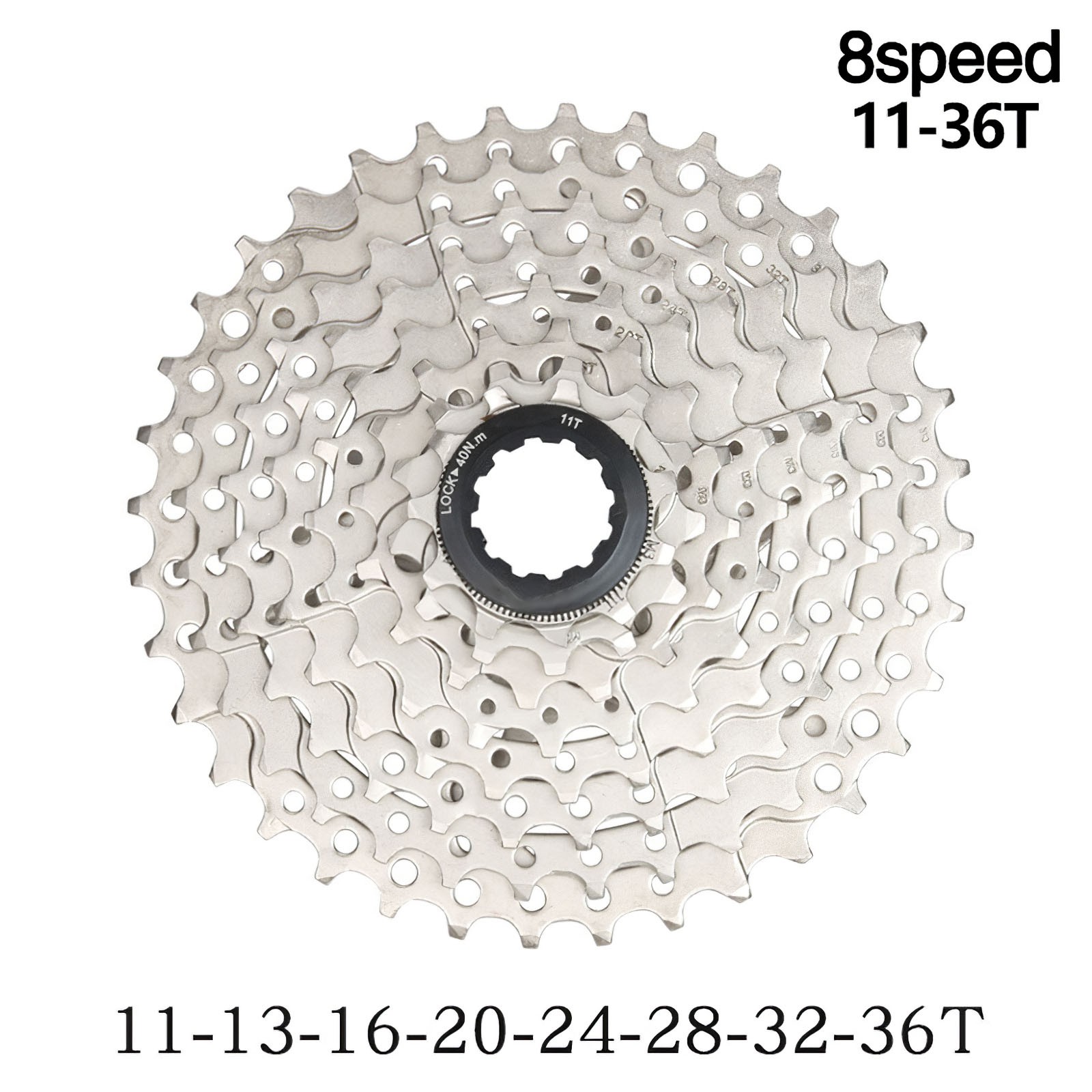 IN STOCK Bicycle Cassette 8 Speeds 11-36T Chrome-Molybdenum Steel Mountain Bike Flywheel Durable Hollow Design Golden Bicycle Parts Climbing Flywheel Cycling Accessories