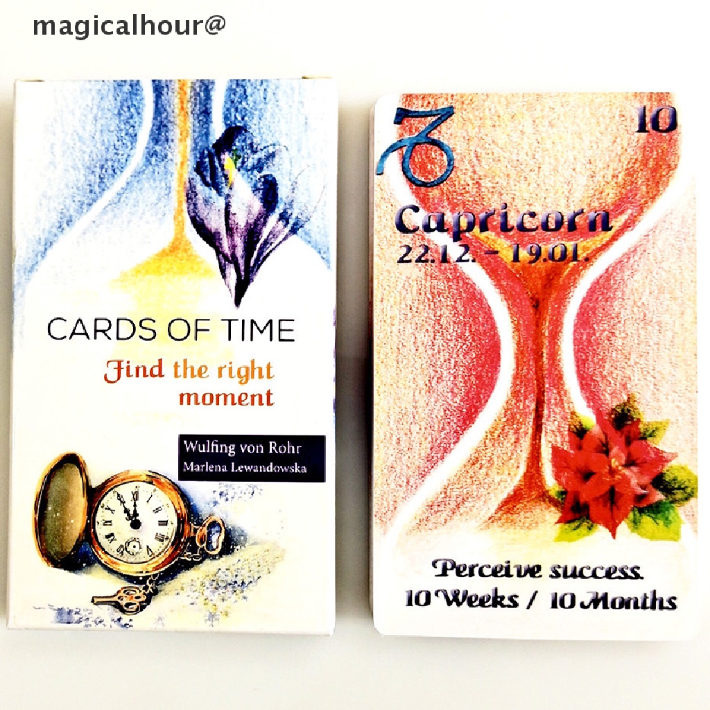 Magicalhour 33pcs Tarot Cards of Time Deck Tarot Card Oracle Cards Find the Right Moment new