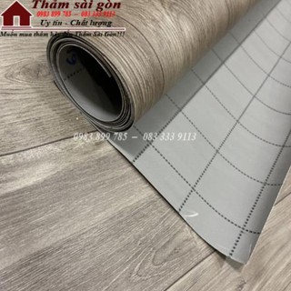 Thảm nhựa simili vân gổ nhám khổ 1m