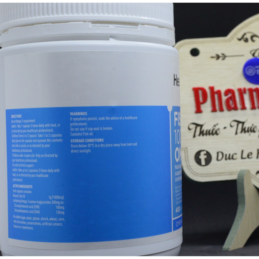Healthy care Fish Oil 1000mg Omega 3 [HÀNG ÚC], 400 viên | BigBuy360 - bigbuy360.vn