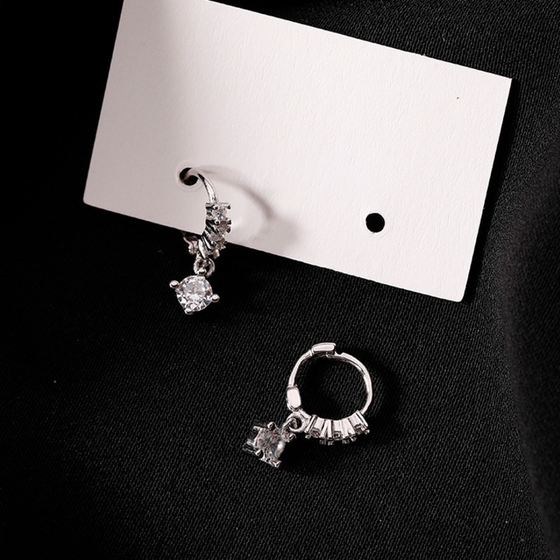 Bông Tai Đính Đá Zircon 19A1615 Phong Cách Hàn Quốc Dễ Phối Đồ