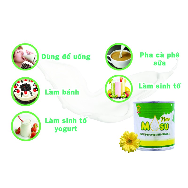 SỮA ĐẶC MOSU CÓ ĐƯỜNG - NHẬP KHẨU MALAYSIA - 390 GRAM / 1 LON