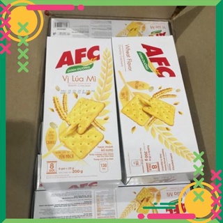 Bánh Crackers AFC Mặn Vị Rau& Lúa Mì hộp 8 gói 200g