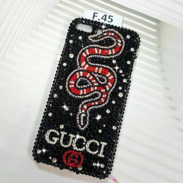 Ốp Lưng Handmade Đính Đá Thủ Công Gucci Rắn