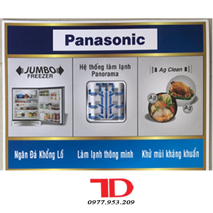 Miếng dán tủ lạnh PANASONIC, tem trang trí tủ lạnh PANASONIC mẫu 2