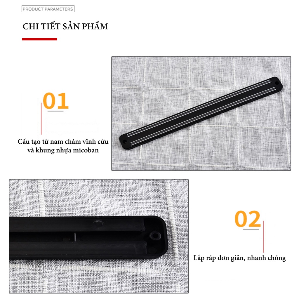 Thanh nam châm treo dao kéo dụng cụ 50 cm