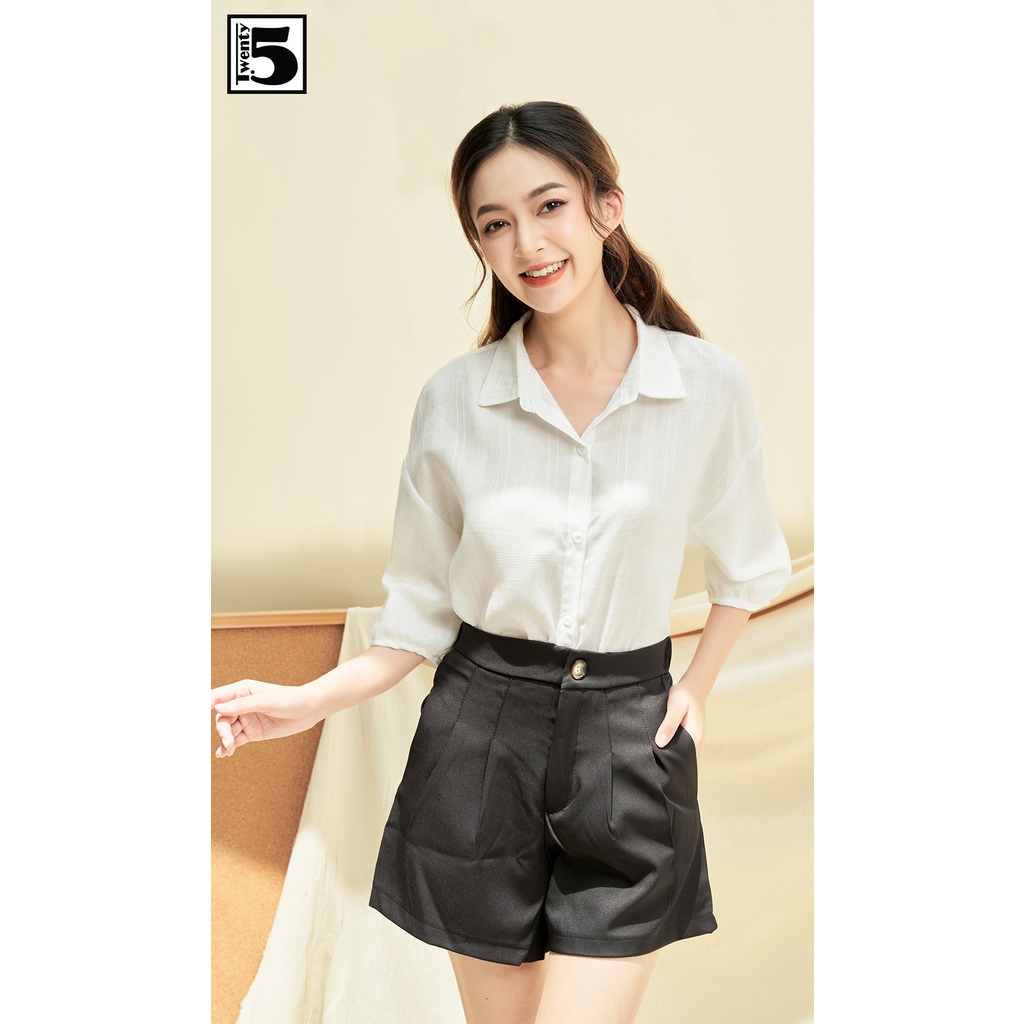Quần short nữ cạp chun túi 2 bên Twentyfive 3791