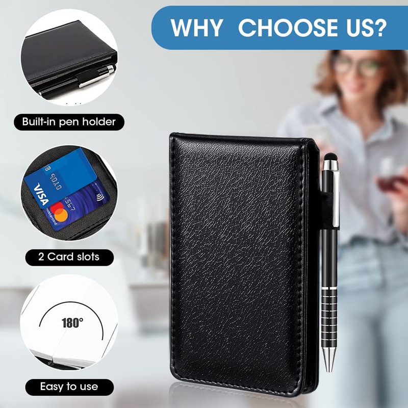 Bộ 12 Sổ Ghi Chú Bỏ Túi Mini + 10 Tờ Giấy Ghi Chú 3 inch x 5 inch