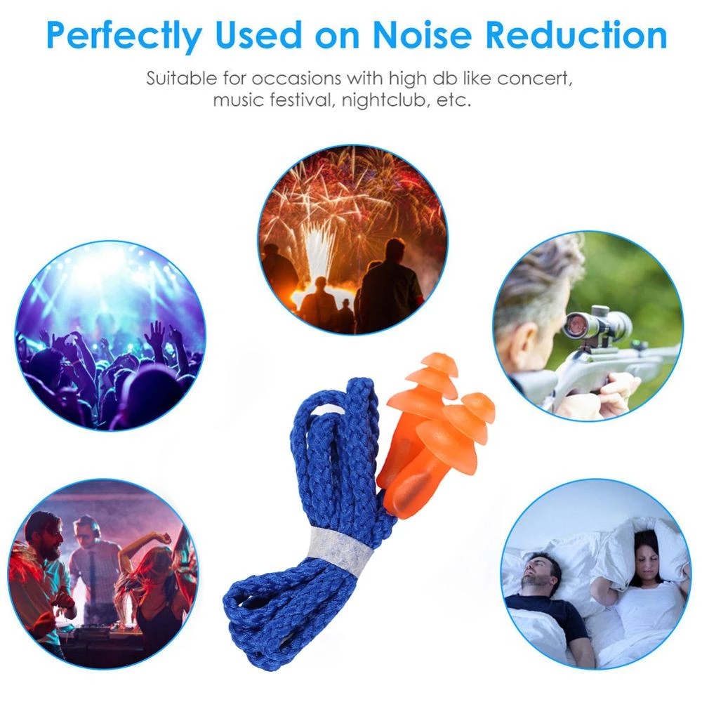 Nút bịt tai bằng silicone mềm chống ồn đa năng tiện dụng cho du lịch