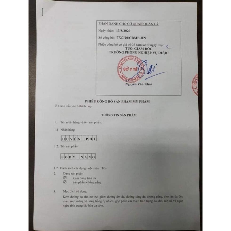 Kem Body Nano Huyền Phi -  Trẻ Hóa, Chống Lão Hóa, Chống Nhăn Da. | BigBuy360 - bigbuy360.vn