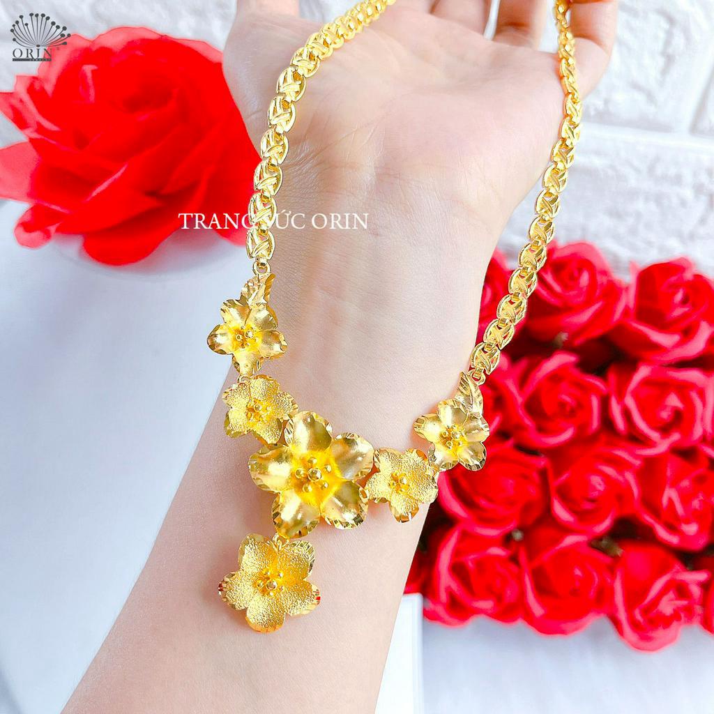Dây chuyền cưới bông hoa màu 24 thiết kế cao cấp Orin D5322