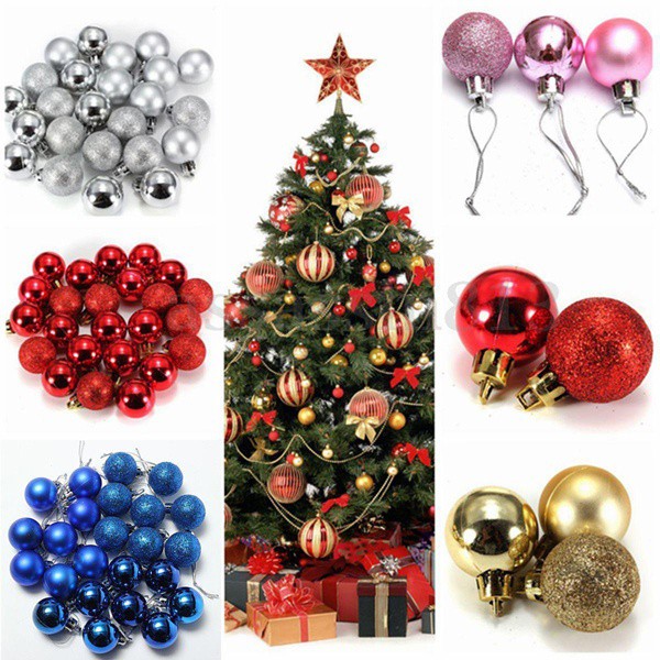 12 Quả châu lấp lánh trang trí cây thông Noel