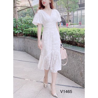 Đầm thiết kế cổ tim đính ngọc V1465_Mie Design [kèm ảnh thật]