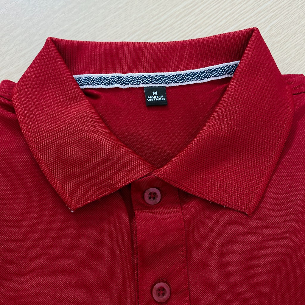 Áo phông Trơn Nam Nữ - Áo thun POLO màu ĐỎ ĐÔ ngắn tay có cổ, Vải LACOSTE Cá sấu 4 chiều CAO CẤP,Nhận IN ẤN theo yêu cầu | BigBuy360 - bigbuy360.vn