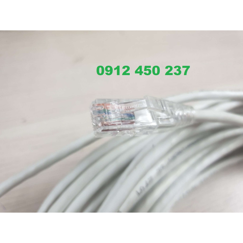 Dây cáp mạng bấm sẵn 2 đầu Cat5e dài 2m, 3m, 5m, 10m, 15m, 20m chính hãng AMP/Commscope
