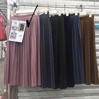 Chân váy len xếp ly