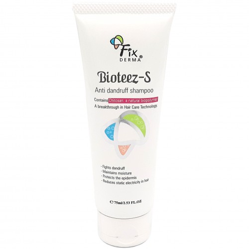 Fixderma Bioteez-S Shampoo 75ml, Dầu gôi Giúp ngăn ngừa và giảm gàu, viêm da tiết bã nhờn, bong tróc da