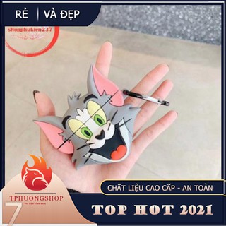 Vỏ bảo vệ bao đựng tai nghe Airpod 1/Airpod 2/Airpod pro Hình Mèo Tom và Chuột Jerry