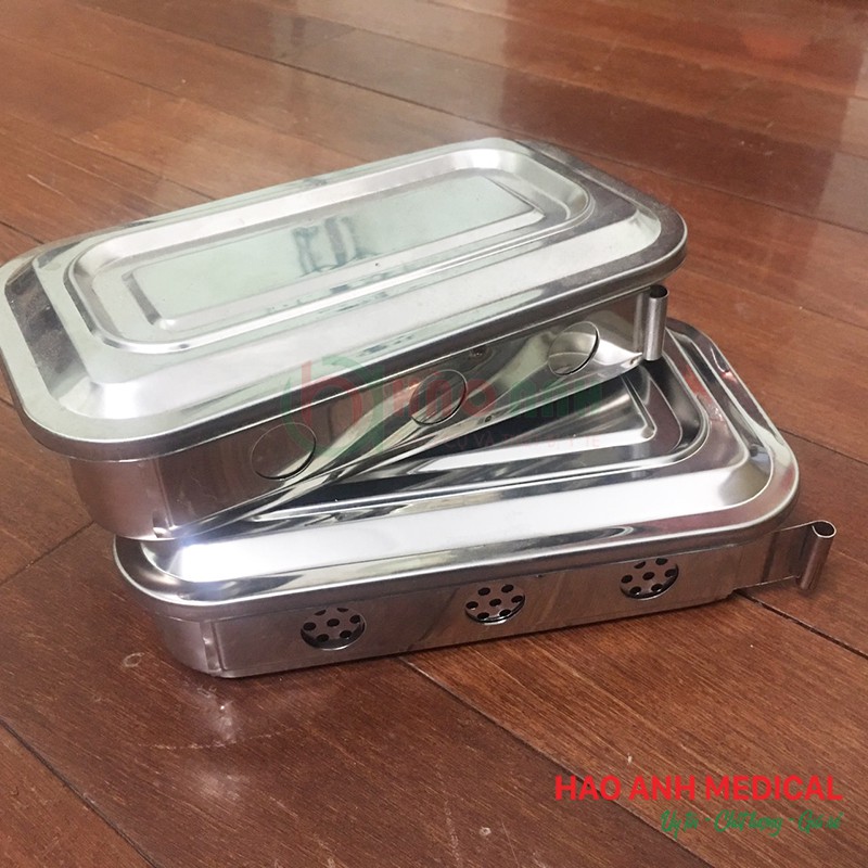 [Flash Sale] Hộp hấp dụng cụ y tế Inox - Hộp tiểu hình chữ nhật - không có quai sách [ Chất Lượng Tốt Nhất, Giá Rẻ Số 1]