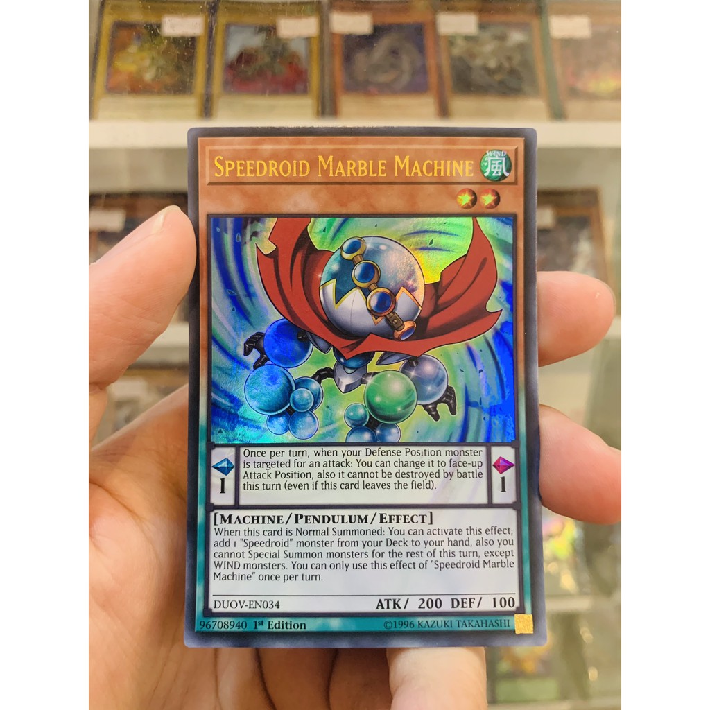 Thẻ Bài YugiOh! Mã DUOV-EN034 - Speedroid Marble Machine - Ultra Rare - 1st Edition