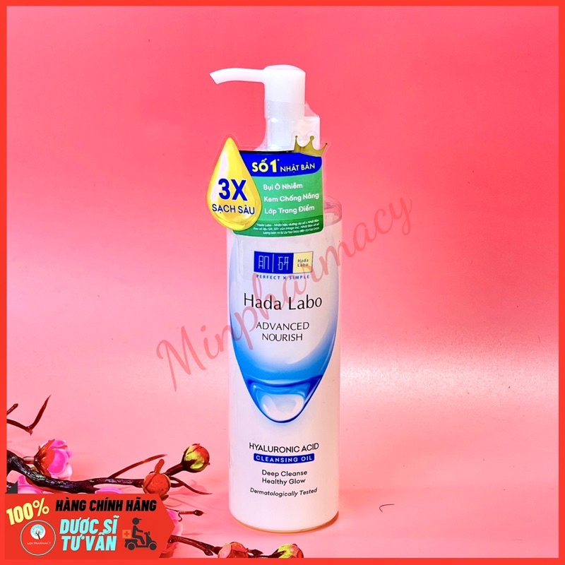 Dầu Tẩy Trang HADA LABO Sạch Sâu Dưỡng Ẩm Tối Ưu 200ml Advanced Nourish Hyaluron Cleansing Oil - Minpharmacy