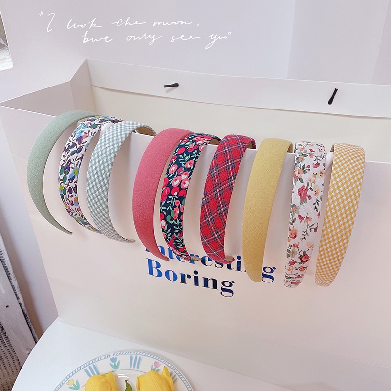 Băng Đô Bản Rộng Họa Tiết Hoa Phong Cách Retro Thời Trang Cho Nữ