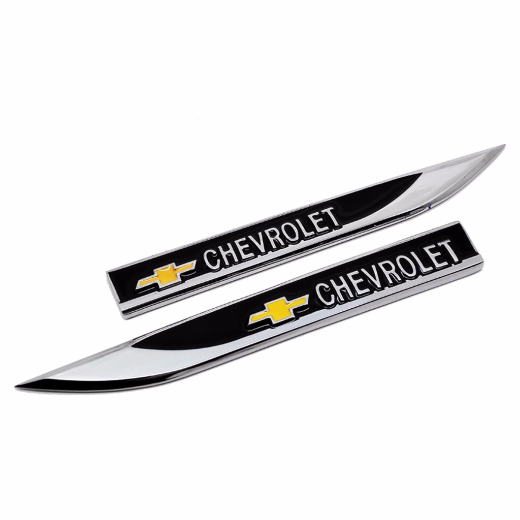 FENDER Set 2 Miếng Dán Trang Trí Hình Logo 3D Bằng Hợp Kim Cho Xe Hơi Chevrolet, Chevy Cho Cruze Malibu Camaro Epica Spark